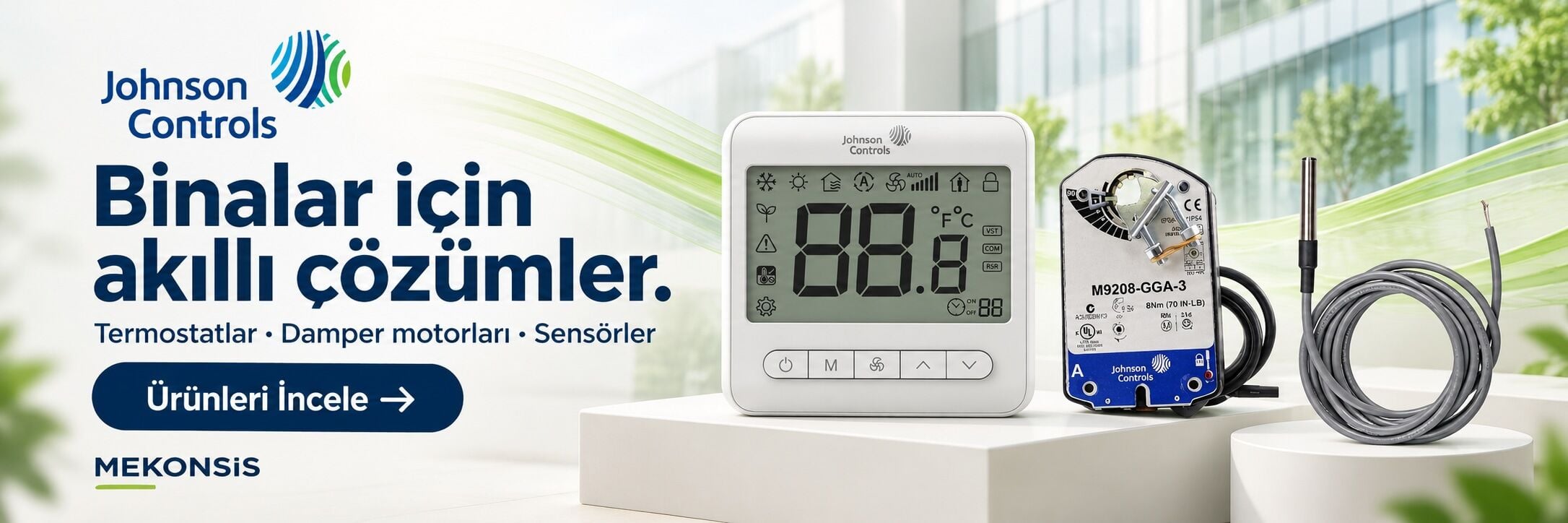 Johnson Controls Termostatlar, Damper Motorları ve Sensörler — Ürünleri İncele