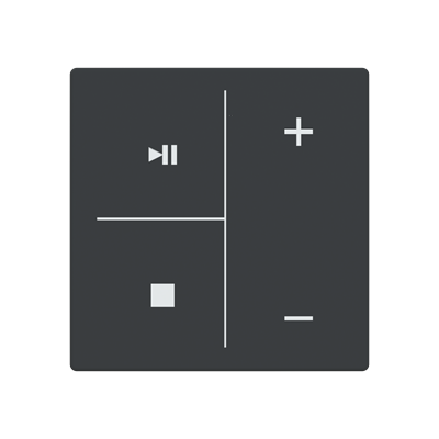 ABB LFMW/A.4.63.1 Trevion® KNX Anahtar 4 fold Kapak Müzik Kontrol İkonlu