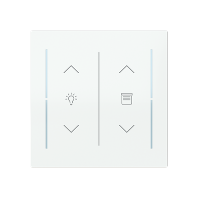 ABB LFDW/A.2.70.1 Trevion® KNX Anahtar 2 fold Kapak Dim/Perde-Panjur İkonlu, 70 x 70 mm