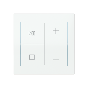 ABB LFMW/A.4.70.1 Trevion® KNX Anahtar 4 fold Kapak Müzik Kontrol İkonlu, 70 x 70 mm