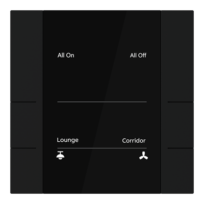 ABB YUB/U3.0.1 3/6 fold KNX Anahtar Mat Siyah