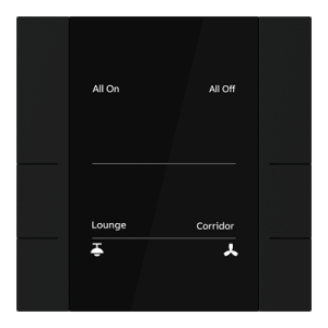 ABB YUB/U3.0.1 3/6 fold KNX Anahtar Mat Siyah