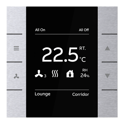 ABB YUBR/U4.0.1 2/4 fold Termostatlı KNX Anahtar Paslanmaz Çelik