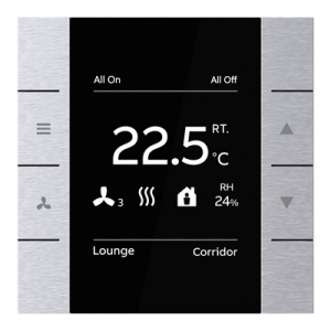 ABB YUBR/U4.0.1 2/4 fold Termostatlı KNX Anahtar Paslanmaz Çelik