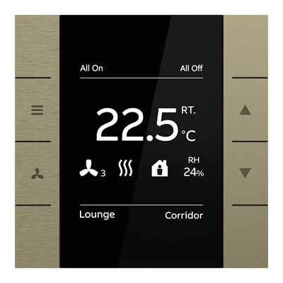 ABB YUBR/U4.0.1 2/4 fold Termostatlı KNX Anahtar Antik Altın