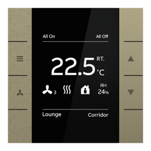 ABB YUBR/U4.0.1 2/4 fold Termostatlı KNX Anahtar Antik Altın