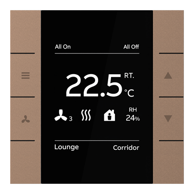 ABB YUBR/U4.0.1 2/4 fold Termostatlı KNX Anahtar Moka Kahverengi
