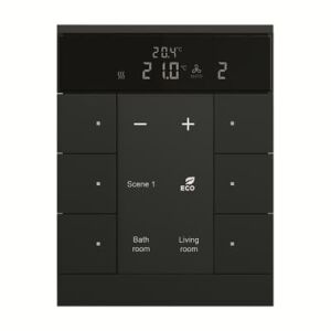 ABB SBS/U6.0.1 Tenton® 3/6 fold KNX Slave Termostat Mat Siyah