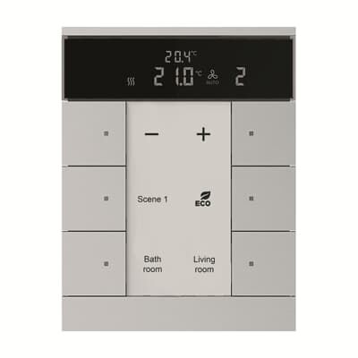 ABB SBS/U6.0.1 Tenton® 3/6 fold KNX Slave Termostat Alüminyum Gümüş