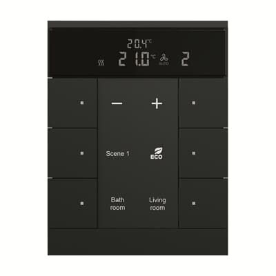 ABB SBR/U6.0.1 Tenton® 3/6 fold KNX Master/Controller Termostat Mat Siyah