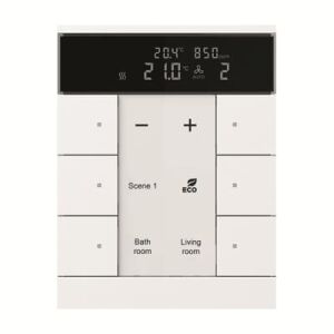 ABB SBC/U6.0.1 Tenton® 3/6 fold KNX Master/Controller CO2 ve Nem Sensörlü Termostat Mat Stüdyo Beyazı