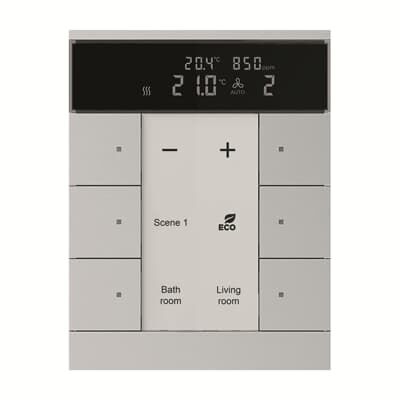 ABB SBC/U6.0.1 Tenton® 3/6 fold KNX Master/Controller CO2 ve Nem Sensörlü Termostat Alüminyum Gümüş
