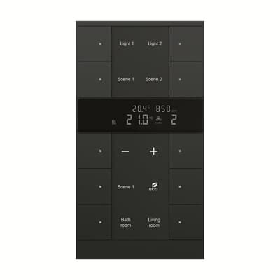 ABB SBC/U10.0.1 Tenton® 5/10 fold KNX Master/Controller CO2 ve Nem Sensörlü Termostat Mat Siyah