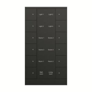 ABB SB/U12.0.1 Tenton® 6/12 fold KNX Anahtar Mat Siyah
