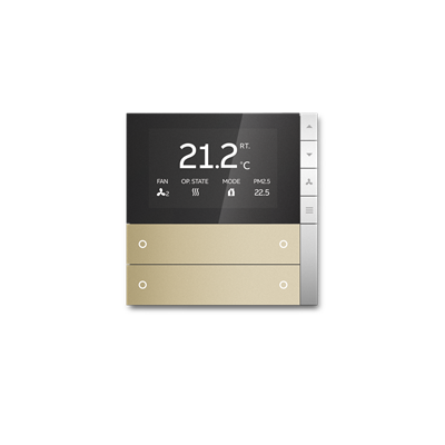 ABB PEONIA PEBR/U2.0.1 2/4 Termostatlı KNX Anahtar Mat Şampanya Altın