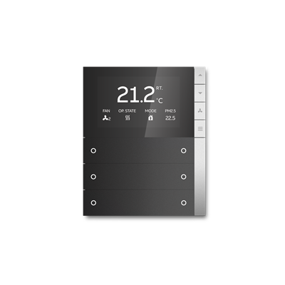 ABB PEONIA PEBR/U3.0.1 3/6 Termostatlı KNX Anahtar Mat Siyah