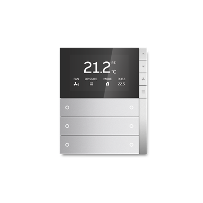 ABB PEONIA PEBR/U3.0.1 3/6 Termostatlı KNX Anahtar Mat Gümüş