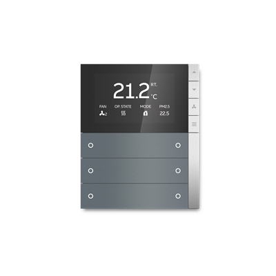 ABB PEONIA PEBR/U3.0.1 3/6 Termostatlı KNX Anahtar Mat Platin