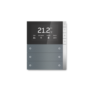 ABB PEONIA PEBR/U3.0.1 3/6 Termostatlı KNX Anahtar Mat Platin
