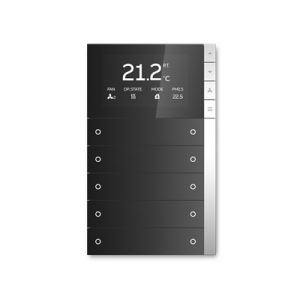 ABB PEONIA PEBR/U5.0.1 5/10 Termostatlı KNX Anahtar Mat Siyah