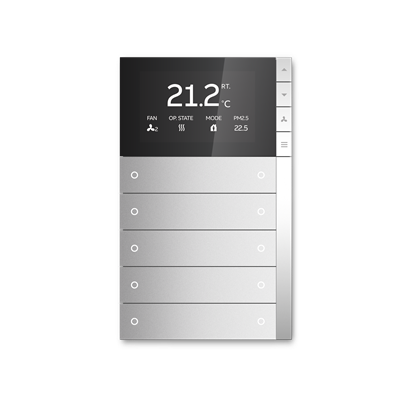ABB PEONIA PEBR/U5.0.1 5/10 Termostatlı KNX Anahtar Mat Gümüş
