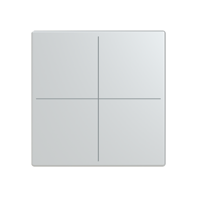 ABB LFW/A.4.63.1 Trevion® KNX Anahtar 4 fold Kapak İkonsuz Alüminyum Gümüş