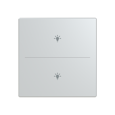 ABB LFBT/A.2.63.1 Trevion® KNX Anahtar 2 fold Kapak Aydınlatma İkonlu Alüminyum Gümüş