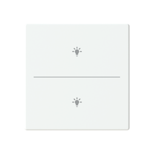 ABB LFBT/A.2.63.1 Trevion® KNX Anahtar 2 fold Kapak Aydınlatma İkonlu Mat Stüdyo Beyazı