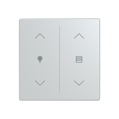 ABB LFDW/A.2.63.1 Trevion® KNX Anahtar 2 fold Kapak Dim/Perde-Panjur İkonlu Alüminyum Gümüş
