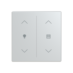 ABB LFDW/A.2.63.1 Trevion® KNX Anahtar 2 fold Kapak Dim/Perde-Panjur İkonlu Alüminyum Gümüş