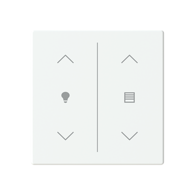 ABB LFDW/A.2.63.1 Trevion® KNX Anahtar 2 fold Kapak Dim/Perde-Panjur İkonlu Mat Stüdyo Beyazı