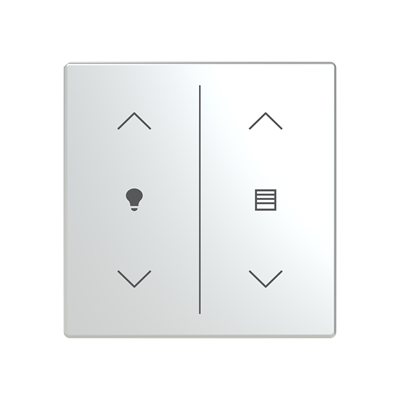 ABB LFDW/A.2.63.1 Trevion® KNX Anahtar 2 fold Kapak Dim/Perde-Panjur İkonlu Paslanmaz Çelik