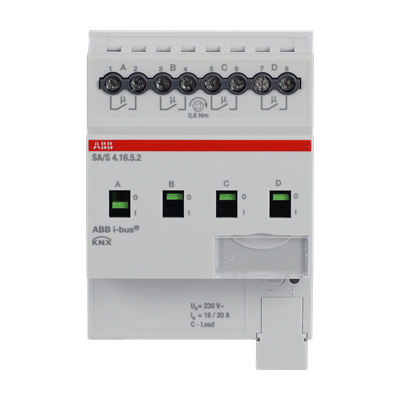 ABB SA/S4.16.5.2 On-Off Profesyonel Çıkış Modülü 4 Kanal 16 A C-Load