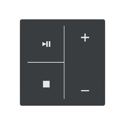 ABB LFMW/A.4.63.1 Trevion® KNX Anahtar 4 fold Kapak Müzik Kontrol İkonlu Antrasit