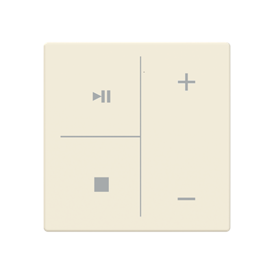 ABB LFMW/A.4.63.1 Trevion® KNX Anahtar 4 fold Kapak Müzik Kontrol İkonlu Fildişi Beyazı