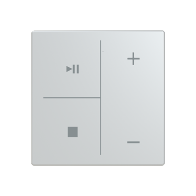ABB LFMW/A.4.63.1 Trevion® KNX Anahtar 4 fold Kapak Müzik Kontrol İkonlu Alüminyum Gümüş