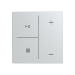 ABB LFMW/A.4.63.1 Trevion® KNX Anahtar 4 fold Kapak Müzik Kontrol İkonlu Alüminyum Gümüş