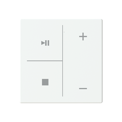 ABB LFMW/A.4.63.1 Trevion® KNX Anahtar 4 fold Kapak Müzik Kontrol İkonlu Mat Stüdyo Beyazı