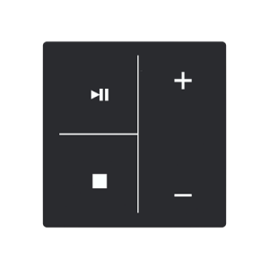 ABB LFMW/A.4.63.1 Trevion® KNX Anahtar 4 fold Kapak Müzik Kontrol İkonlu Mat Siyah