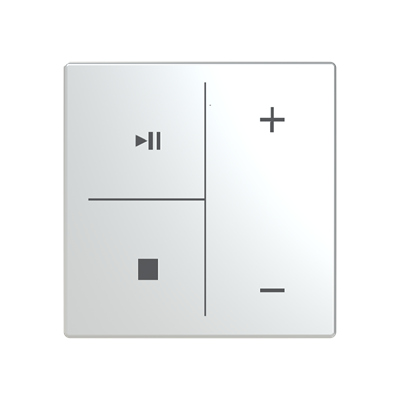 ABB LFMW/A.4.63.1 Trevion® KNX Anahtar 4 fold Kapak Müzik Kontrol İkonlu Paslanmaz Çelik