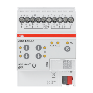 ABB JRA/S4.230.5.2 Perde/Panjur Modülü 4 Kanal 230 V AC - Travel Detection ve Manuel Özellikli - Secure