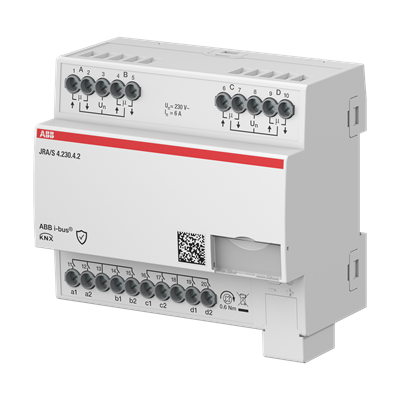 ABB JRA/S4.230.4.2 Perde/Panjur Modülü 4 Kanal 230 V AC - Travel Detection ve İnput - Secure