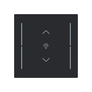 ABB LFDW/A.1.70.1 Trevion® KNX Anahtar 1 fold Kapak Dim İkonlu, 70 x 70 mm Mat Siyah