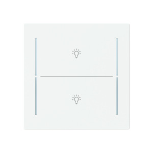 ABB LFBT/A.2.70.1 Trevion® KNX Anahtar 2 fold Kapak Aydınlatma İkonlu, 70 x 70 mm Mat Stüdyo Beyazı