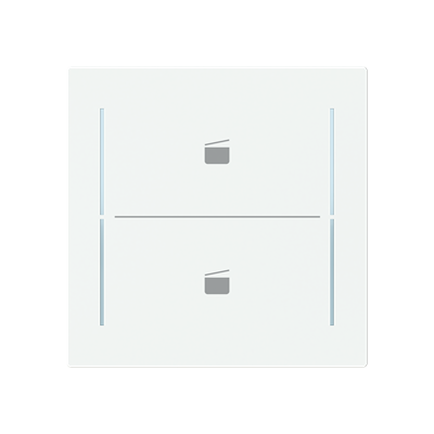 ABB LFST/A.2.70.1 Trevion® KNX Anahtar 2 fold Kapak Senaryo İkonlu, 70 x 70 mm Mat Stüdyo Beyazı