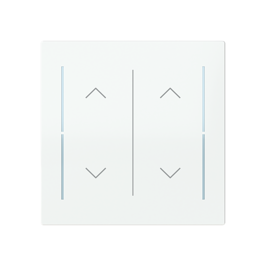 ABB LFAW/A.2.70.1 Trevion® KNX Anahtar 2 fold Kapak Yukarı/Aşağı İkonlu, 70 x 70 mm Stüdyo Beyazı