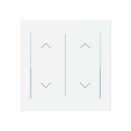 ABB LFAW/A.2.70.1 Trevion® KNX Anahtar 2 fold Kapak Yukarı/Aşağı İkonlu, 70 x 70 mm Mat Stüdyo Beyazı