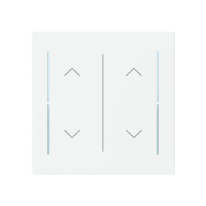 ABB LFAW/A.2.70.1 Trevion® KNX Anahtar 2 fold Kapak Yukarı/Aşağı İkonlu, 70 x 70 mm Mat Stüdyo Beyazı