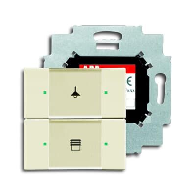 ABB 6126/01 2 gang KNX Anahtar BCU dahil Fildişi Beyazı