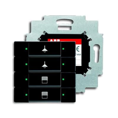 ABB 6127/01 4 gang KNX Anahtar BCU dahil Mat Siyah